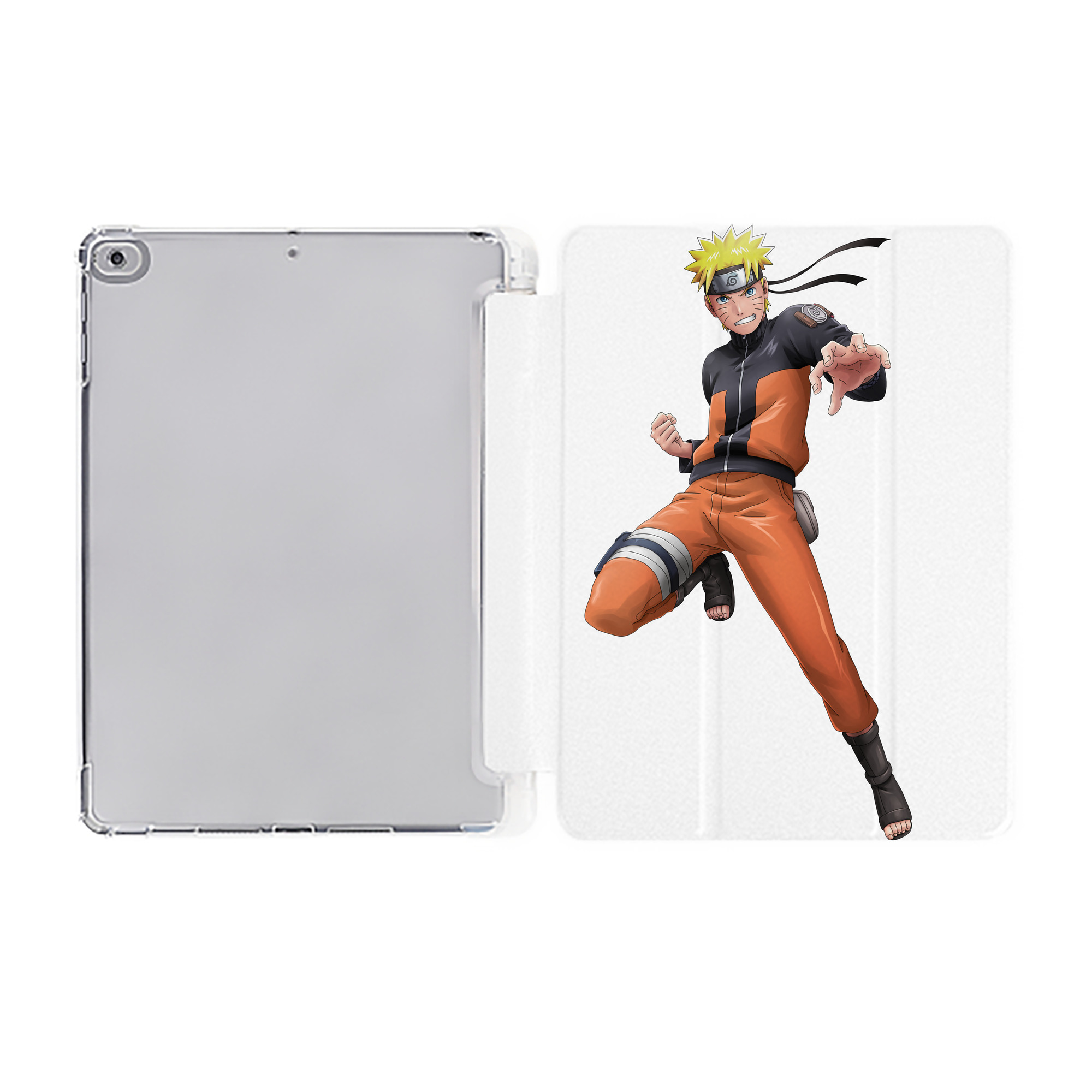 （画像用） NARUTO -ナルト- うずまき ナルト Uzumaki Naruto IPad ケース ペン収納付き 三つ折りスタンド PUレザー×シリコン 対応機種9.5/10.5/10.9インチ